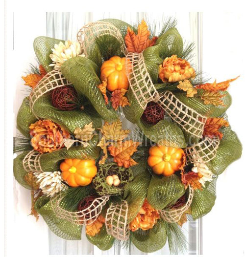 Autumn Deco Mesh Wreaths by Southern Charm Wreaths
