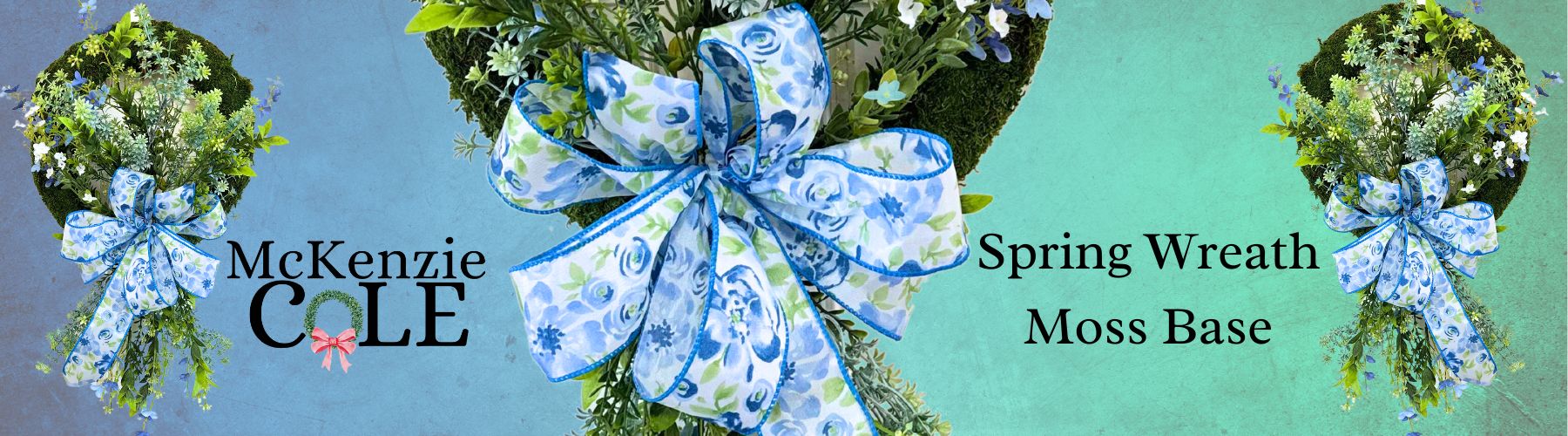 spring wreath on a moss base
