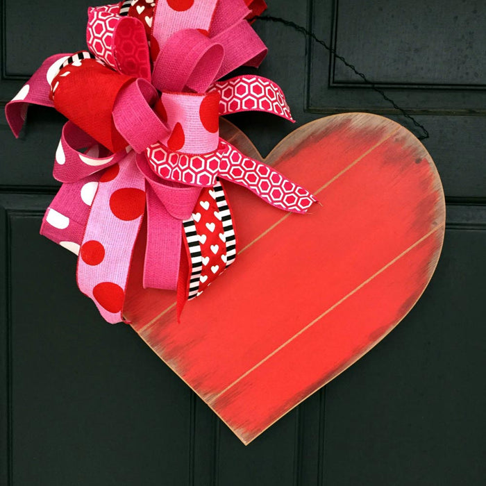 1/21/17 Valentine Scrap Ribbon Bow