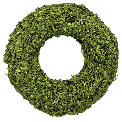 12-inch cabinet wreath made of natural twigs and covered in green moss