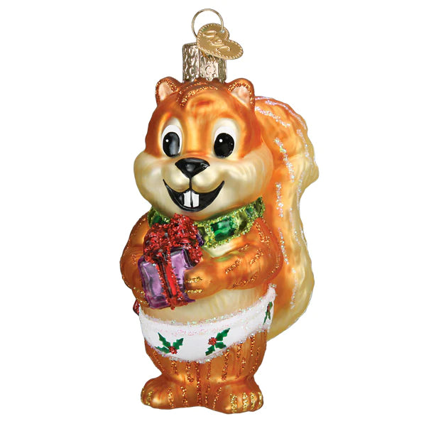 Silly Christmas Squirrel Ornament Old World Christmas  12683