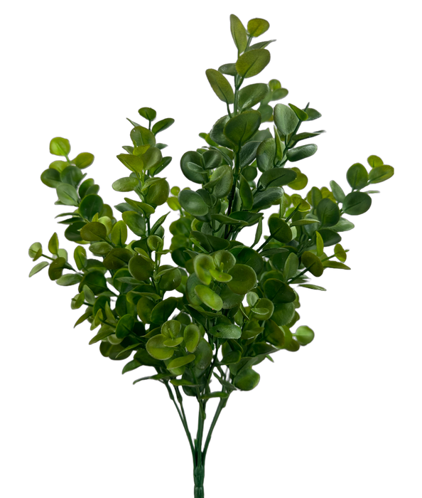 21" Dark Green Plastic Eucalyptus Bush with 7 Stems 13605DKGN