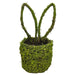 4 x 6 inch bunny ears basket covered in green artificial moss and vine, SKU 63656GN