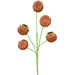 Decorative pick with five miniature cheeseburgers on green wired stems, 16 inches tall.