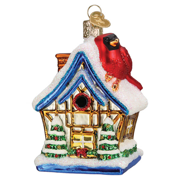 Cardinal Birdhouse Old World Christmas Ornament 16149
