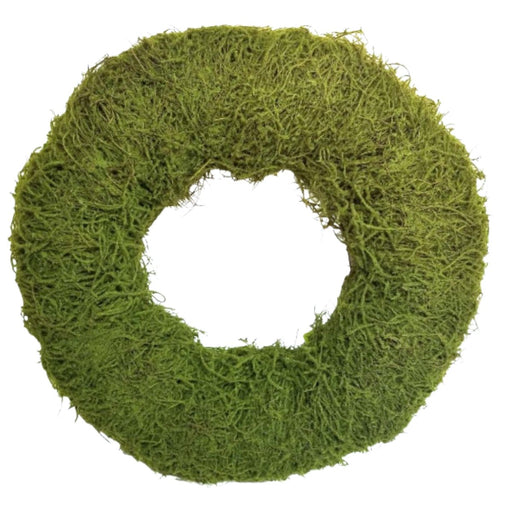18 inch green moss wreath made of wire twig and moss 29212GN for wreath making and DIY decor