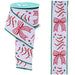 2.5" white Christmas ribbon with red and green bow and cake tree pattern, wired edge – available at Trendy Tree.