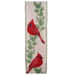 2.5" ribbon with red cardinals on eucalyptus vine, natural background – available at Trendy Tree.