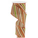 2.5 inch ribbon with diagonal glitter stripes in natural, moss, brown, and orange, available at Trendy Tree