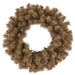 20 inch burlap pine wreath brown PVC wire rustic base, available at Trendy Tree