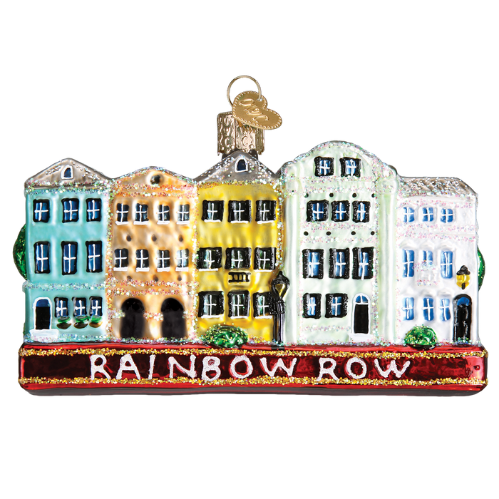 Rainbow Row Old World Christmas Ornament 20100