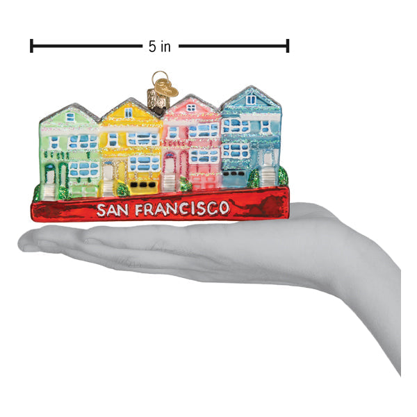 San Francisco Painted Ladies Old World Christmas Ornament 20137