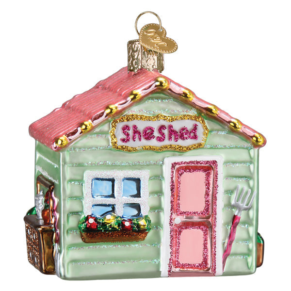She Shed Old World Christmas Ornament 20139
