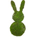 The 24 x 11 Inch Green Moss Bunny Rabbit Form (63317GN) features a lifelike, upright-eared rabbit shape made of green artificial moss—perfect for Easter and spring decor. Shown against a white background.