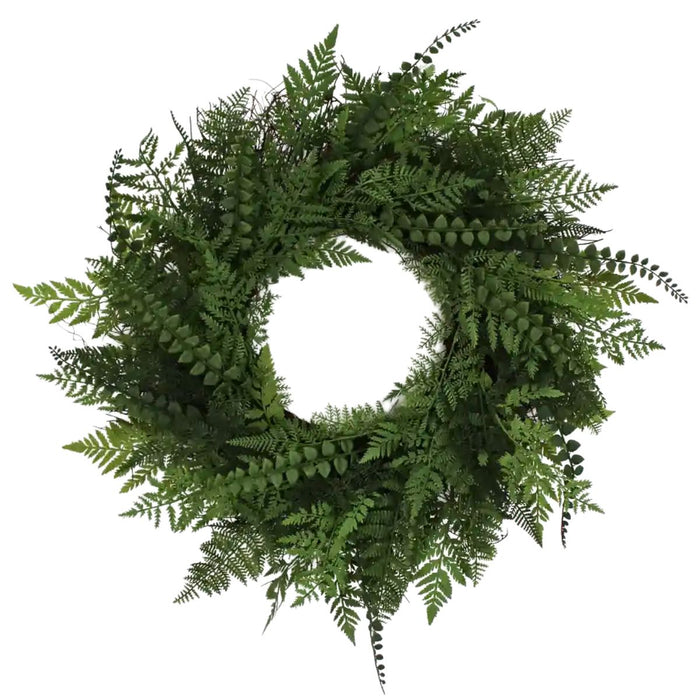 24" Mixed Fern Wreath 23164