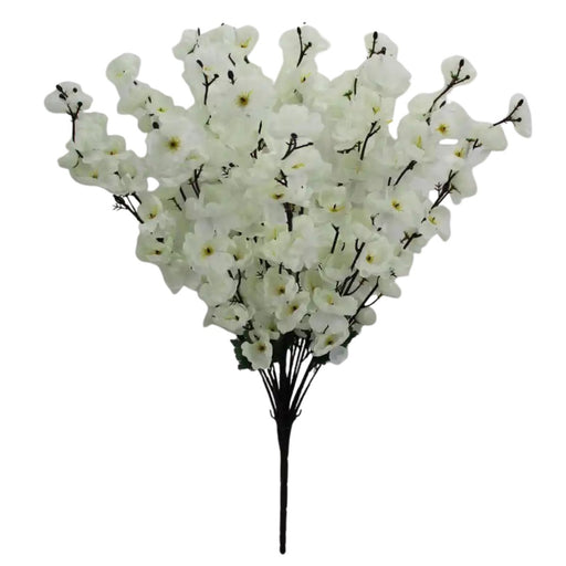 25" Cream Blossom Bush with 18 stems, 84890-CR.
