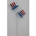25" Glitter USA Top Hat Spray, Styrofoam, Glitter, red, white, blue on white stem, 40423