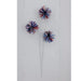 28" Patriotic Starburst Spray, red, white blue, on a white stem, 40424