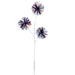 28" Patriotic Starburst Spray, red, white blue, on a white stem, 40424