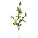 Artificial green crab apple spray with 3 stems and realistic crabapple fruit and leaves, 32 inches long – SKU 64022GN.