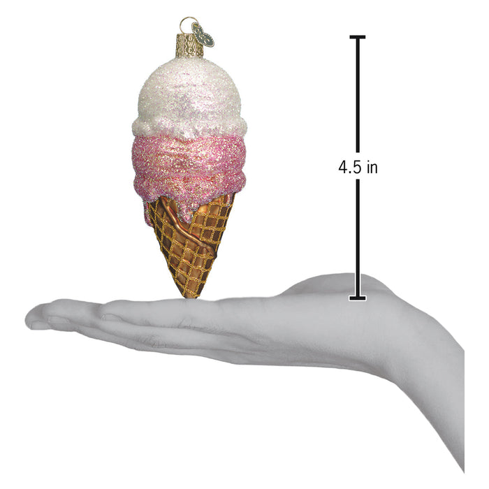 Ice Cream Cone Old World Christmas Ornament 32028