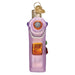 Lavender Hot Glue Gun Old World Christmas Ornament 32629, finished with a gold heart-shaped charm at the top.