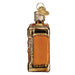 Orlando Suitcase Old World Christmas Ornament 32660 shaped like a vintage brown suitcase with a gold heart-shaped charm at the top.