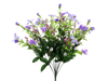 The 18 Inch Purple Star Flower Berry Bush (12 Stems, 35094PU) features vibrant purple artificial flowers with green leaves—ideal for wreath making or home décor, and shown against a plain white background.