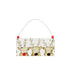The 7 Reindeer Friends Wooden Ornament (4316104) features three stylized reindeer with antlers and round noses; the left one has a bright red nose, while the others are black. Suspended by a wire with red beads, this wooden piece blends metal and wood for rustic appeal.