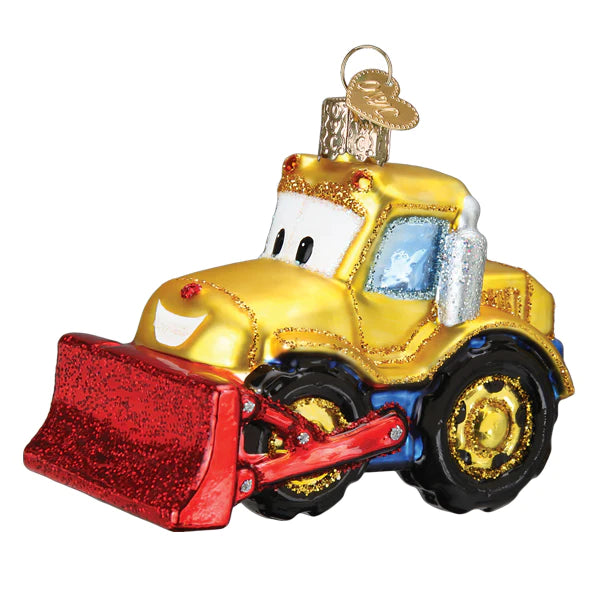 Bright-Eyed Bulldozer Old World Christmas Ornament 44217