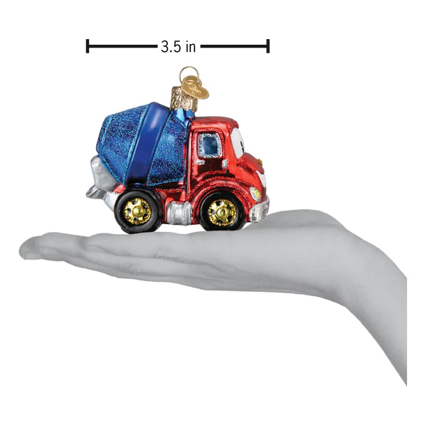 Cheerful Cement Truck Old World Christmas Ornament 44218