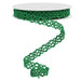 5/8-inch emerald green open weave wired ribbon trim on 10-yard roll – available at Trendy Tree.