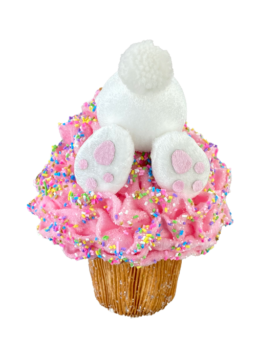 8" by 6" Pink Bunny Butt Cupcake Ornament 63281PK