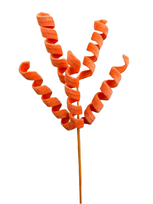 16" Orange Curly Spray with 5 Stems 63388OR