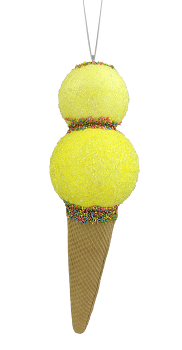 16" Yellow Ice Cream Ornament  63394YW