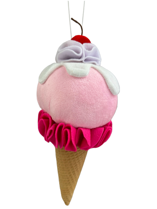 11" by 4" Pink Ice Cream Ornament  63418PK