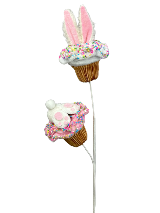 24" Pink Bunny Ears Cupcake Pick 63421PK