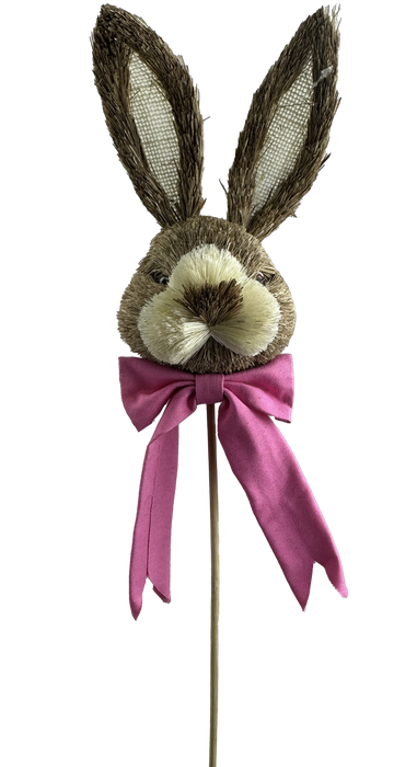21" Hot Pink Bunny Head with Bow  63534BT