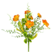 The 19 Orange Poppy Filler Bush 63735OR features vibrant orange and yellow flowers, green leaves, stems, small white blooms, and delicate foliage for a fresh look.