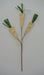 This 12" decorative element, featuring a trio of cream wooden carrots with green tops elegantly affixed to a slender brown branch and set against a plain white background, adds an exquisite touch to any setting. Model 63856-CR.