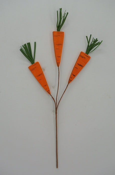 12" Orange Wooden Carrot Pick 63856-OR