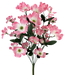The 20" Pink Dogwood Bush with 9 Stems (64040PK) features lifelike pink and white petals with green leaves, inspired by the dogwood bush and arranged on multiple stems.