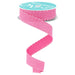 Fuchsia and white mini harlequin wired ribbon, 7/8 inch by 10 yards, SKU RGF769507, available at Trendy Tree