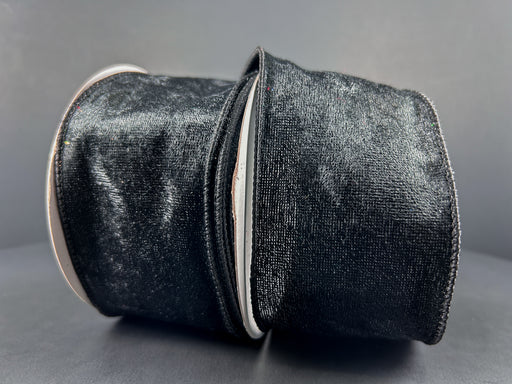 The 2.5X10Y Black Lush Velvet 72430-40-21, elegantly displayed against a dark gray background, highlights its soft texture and subtle sheen.