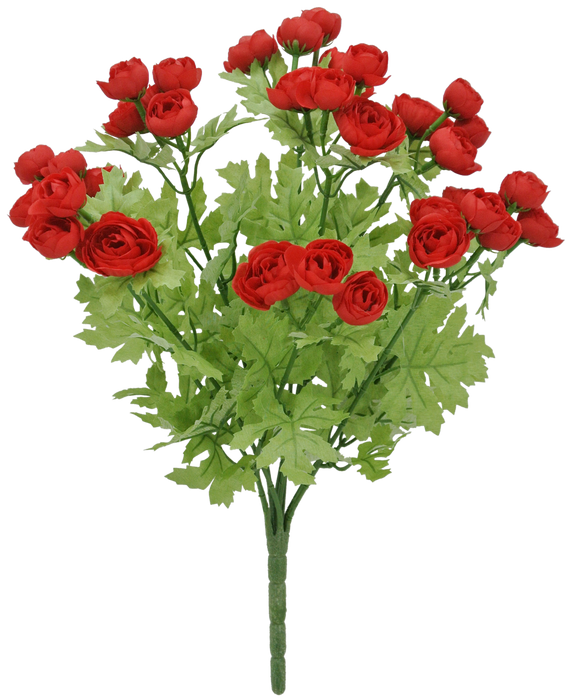 16" Mini Ranunculus Bush Red 84055-RD