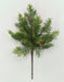 The 18" Green Cedar Spray 85199 features small pinecones and needle-like leaves, arranged against a plain white background.