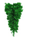 A green artificial Christmas tree with dense branches stands unadorned against a plain white background, accented by the 30 Long Green Tinsel Teardrop 85222-GN for a festive touch.