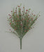 A single 21" Red Plastic Iced Flower Spray (85263-RD) with delicate green stems, small red flowers, and pink blooms fanned out against a plain light background.