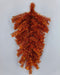 The 24 Orange Halloween Teardrop 85424-OR features bright orange tinsel garland, styled like a fir tree with fanned branches, displayed against a plain light gray background.