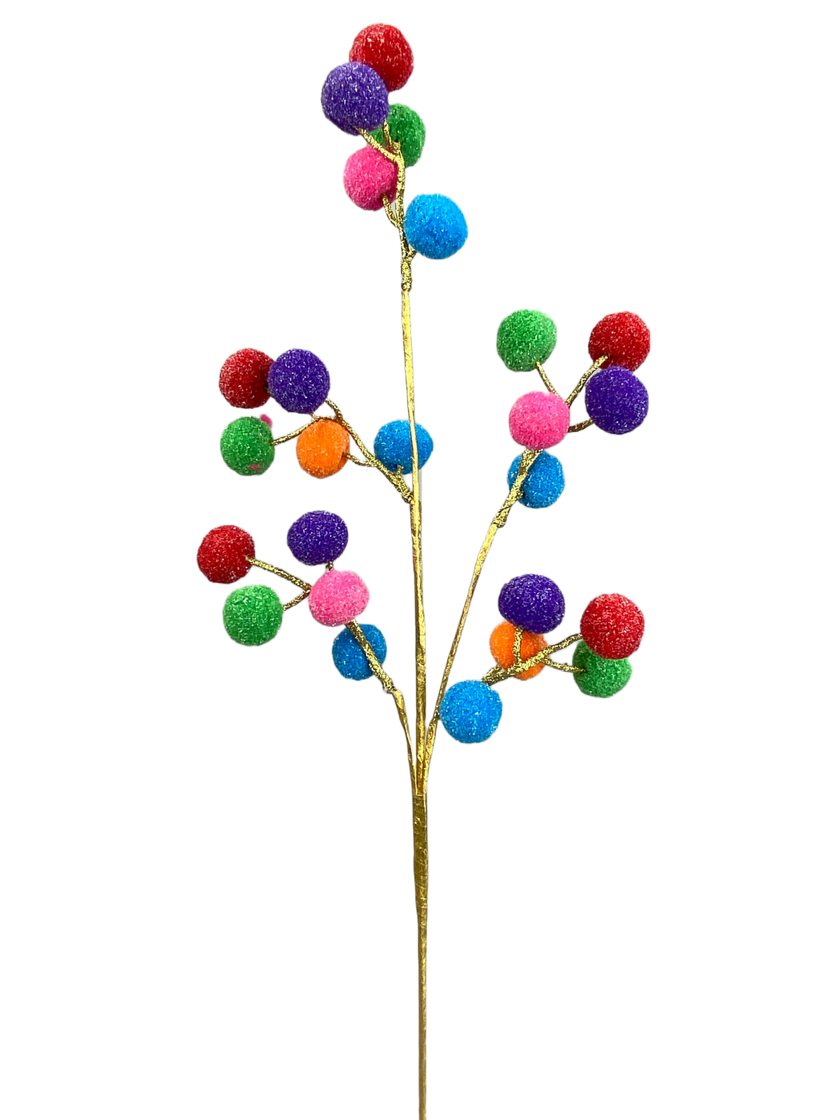 36" Mixed Felt Ball Spray with 3 Stems 85734MIX — Trendy Tree